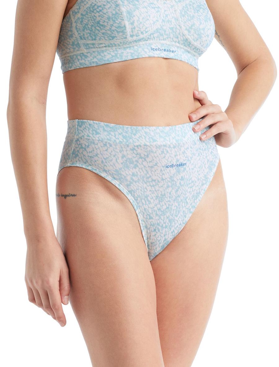 One Piece & Sets Icebreaker Merino Queens High Cut Brief Damskie Szare | PL 1217XYUF